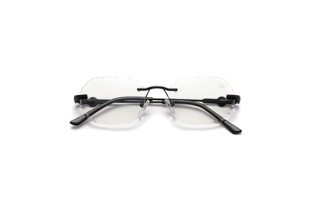 Willow Rimless — Anti Blue | Stealth | Diamond-Cut Lenses