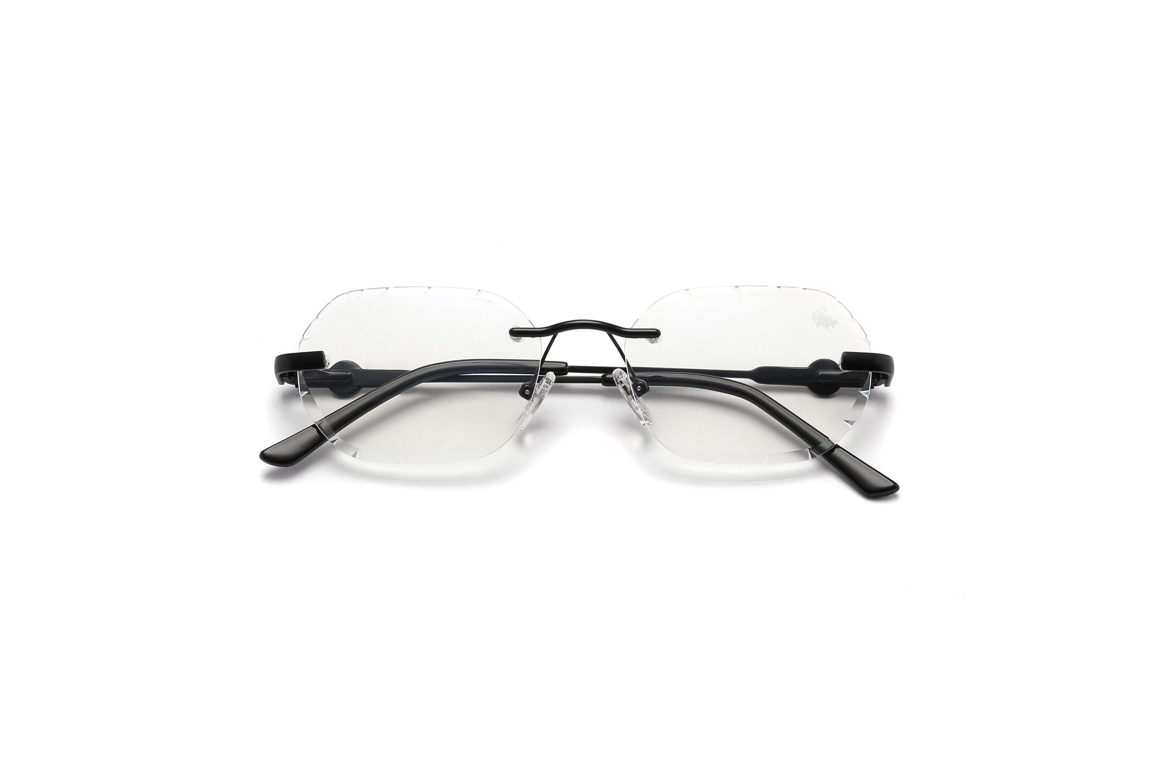 Willow Rimless — Anti Blue | Stealth | Diamond-Cut Lenses