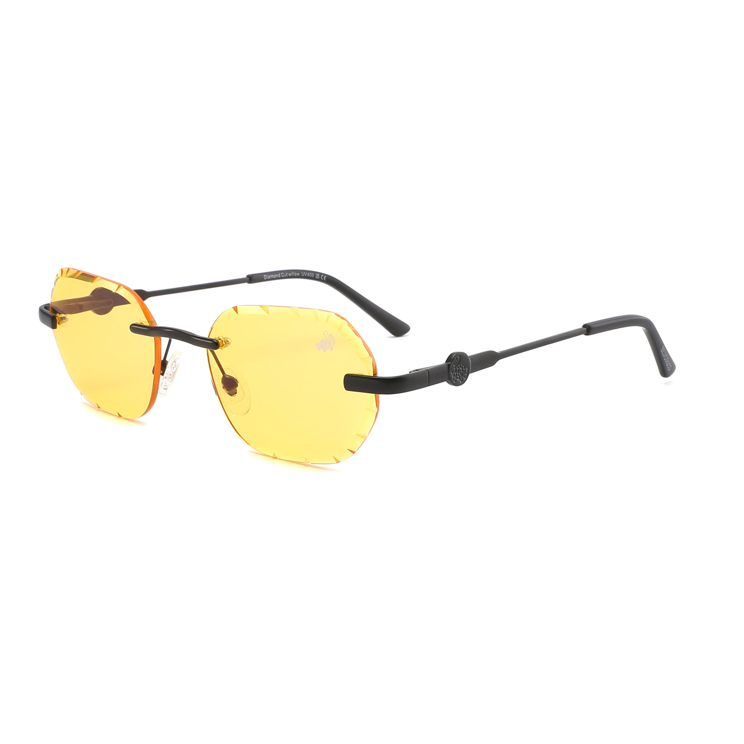 Willow Rimless — Yellow | Stealth | Diamond-Cut Lenses