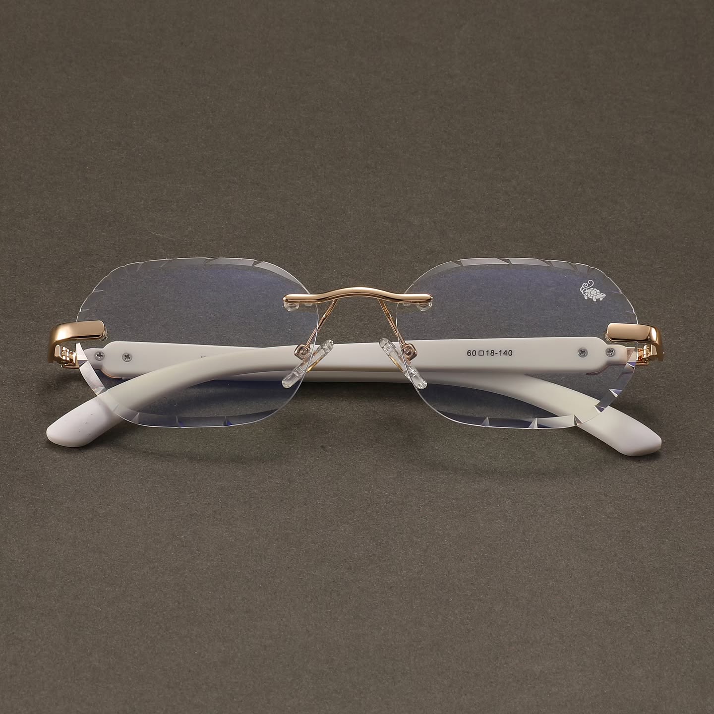 Willow Rimless — Anti Blue | White | Diamond-Cut Lenses