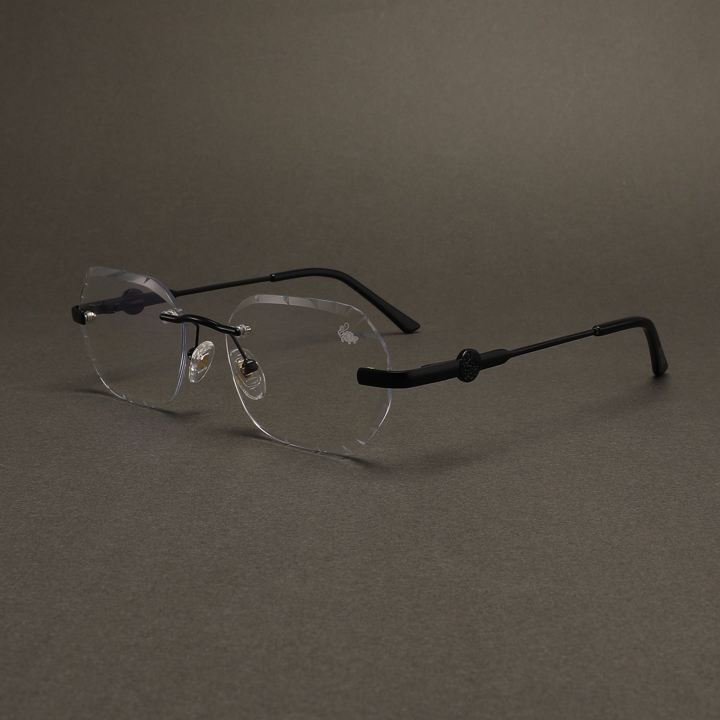 Willow Rimless — Anti Blue | Stealth | Diamond-Cut Lenses