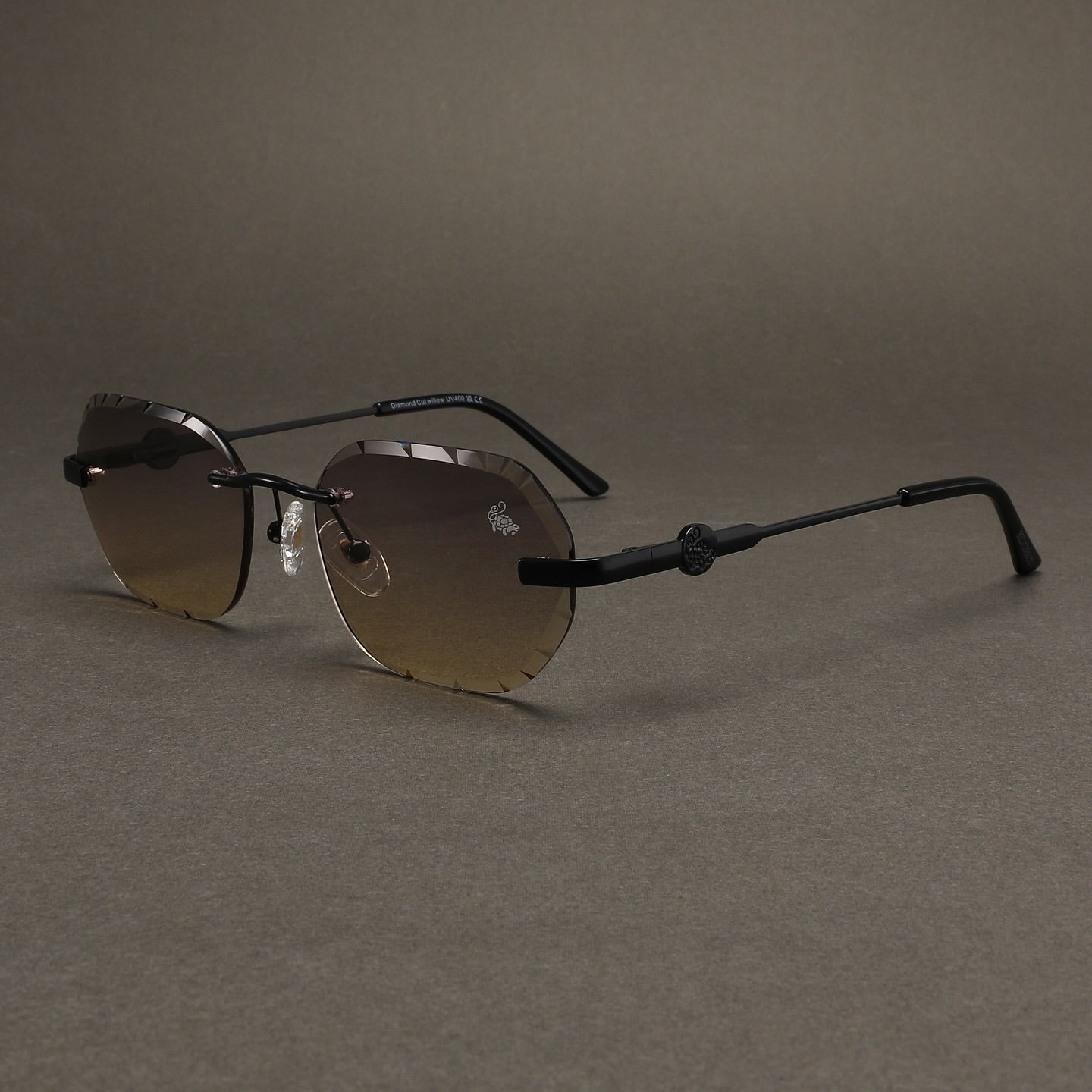 Willow Rimless — Brown | Stealth | Diamond-Cut Lenses
