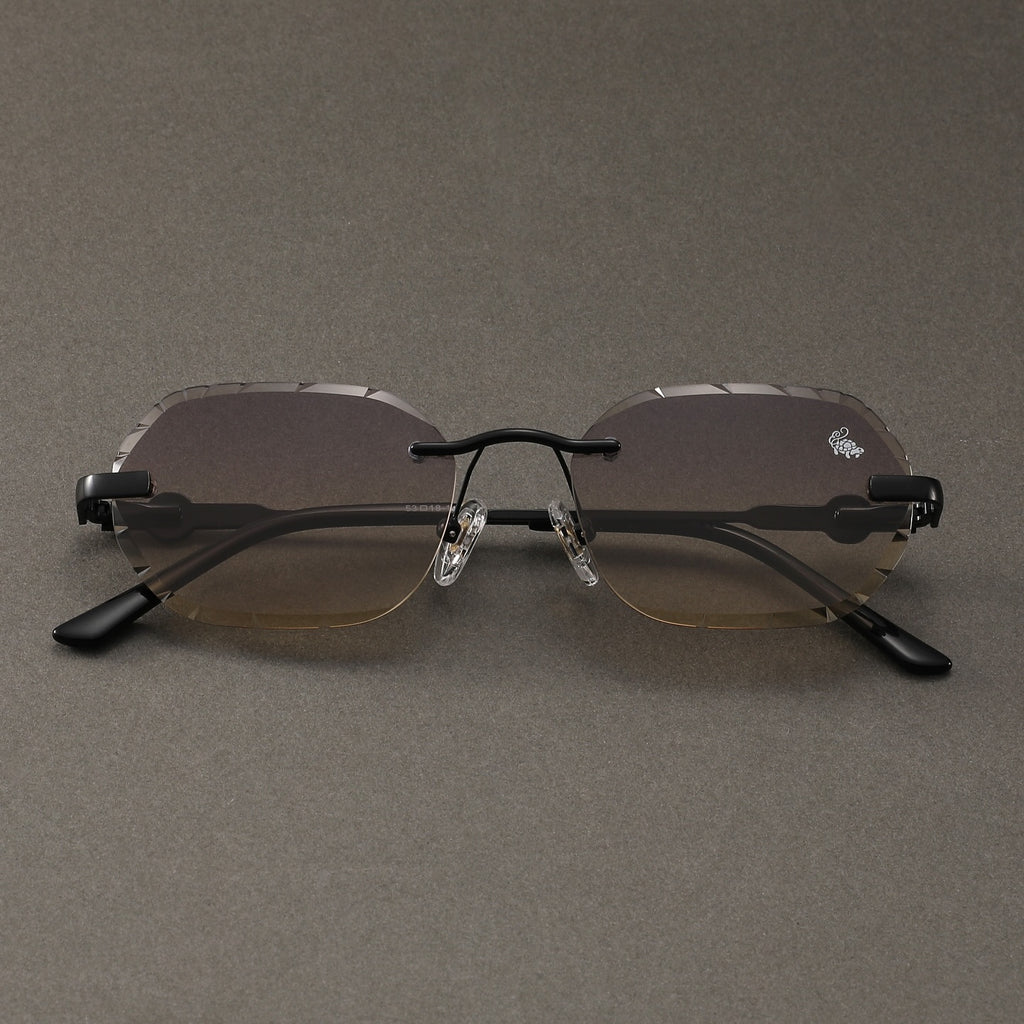 Willow Rimless — Brown | Stealth | Diamond-Cut Lenses
