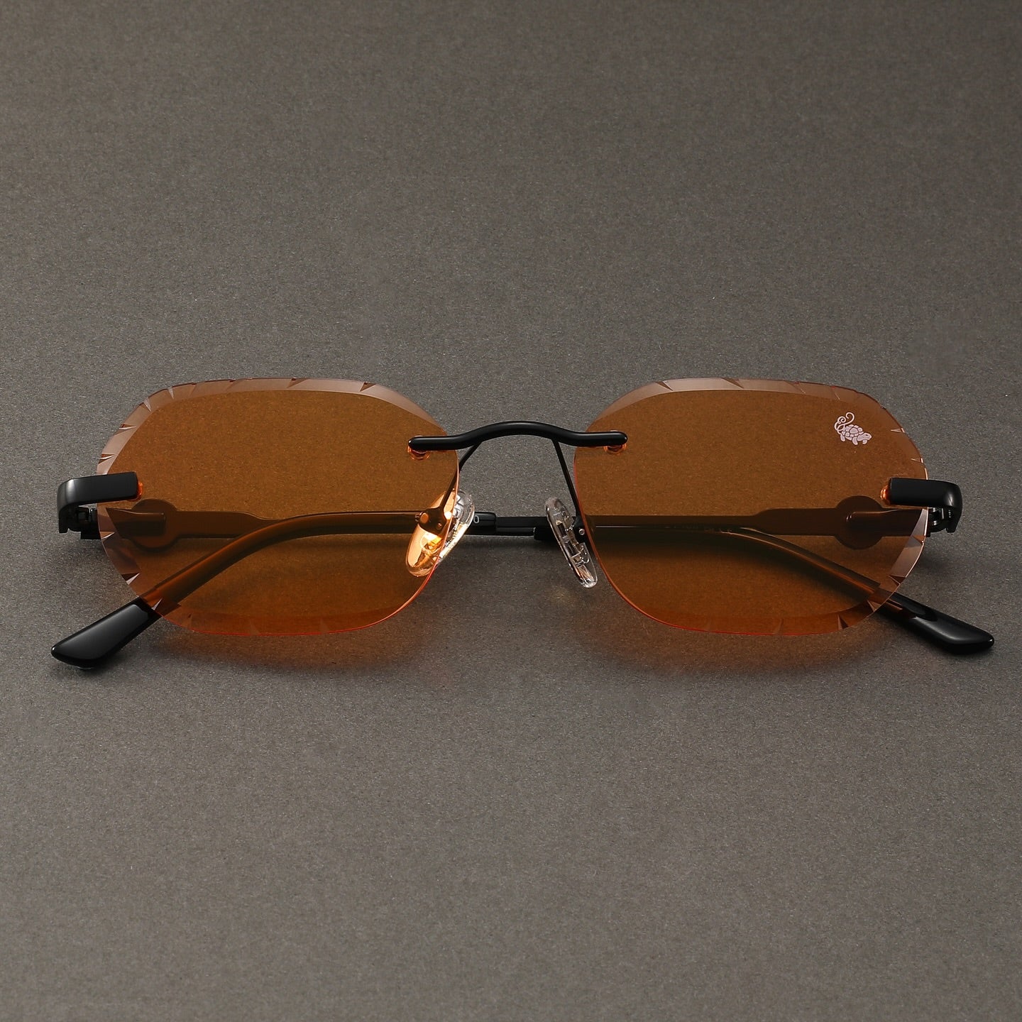 Willow Rimless — Orange | Stealth | Diamond-Cut Lenses