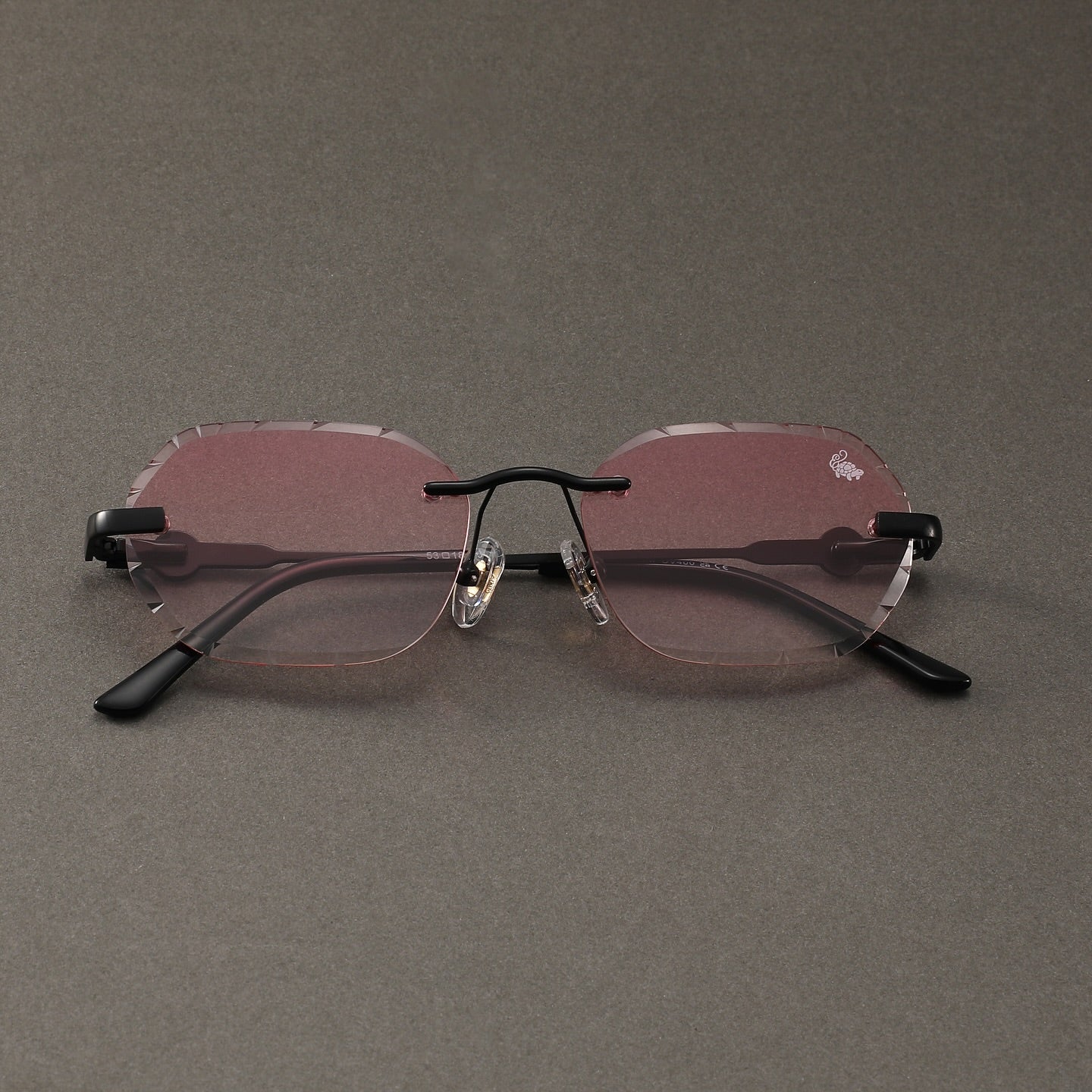 Willow Rimless — Pink | Stealth | Diamond-Cut Lenses
