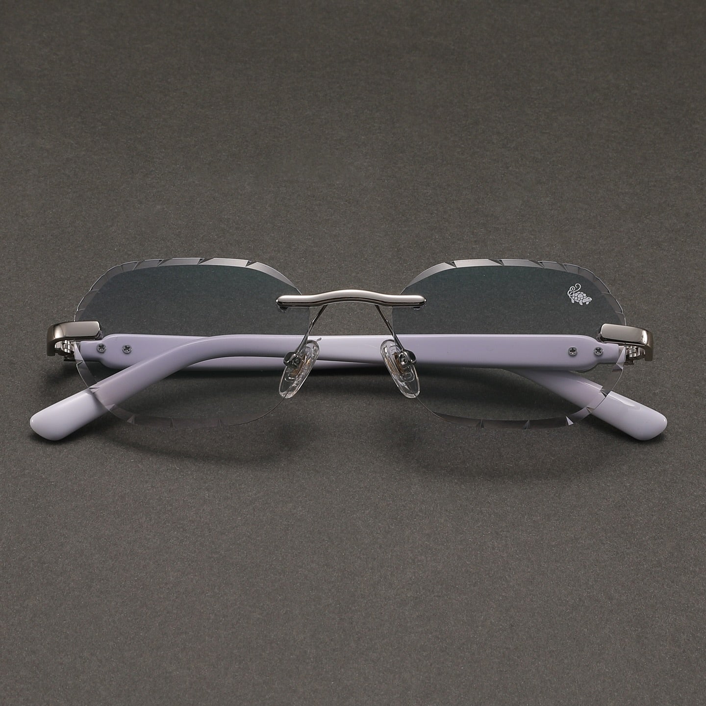 Willow Rimless — Ice Silver | White | Diamond-Cut Lenses