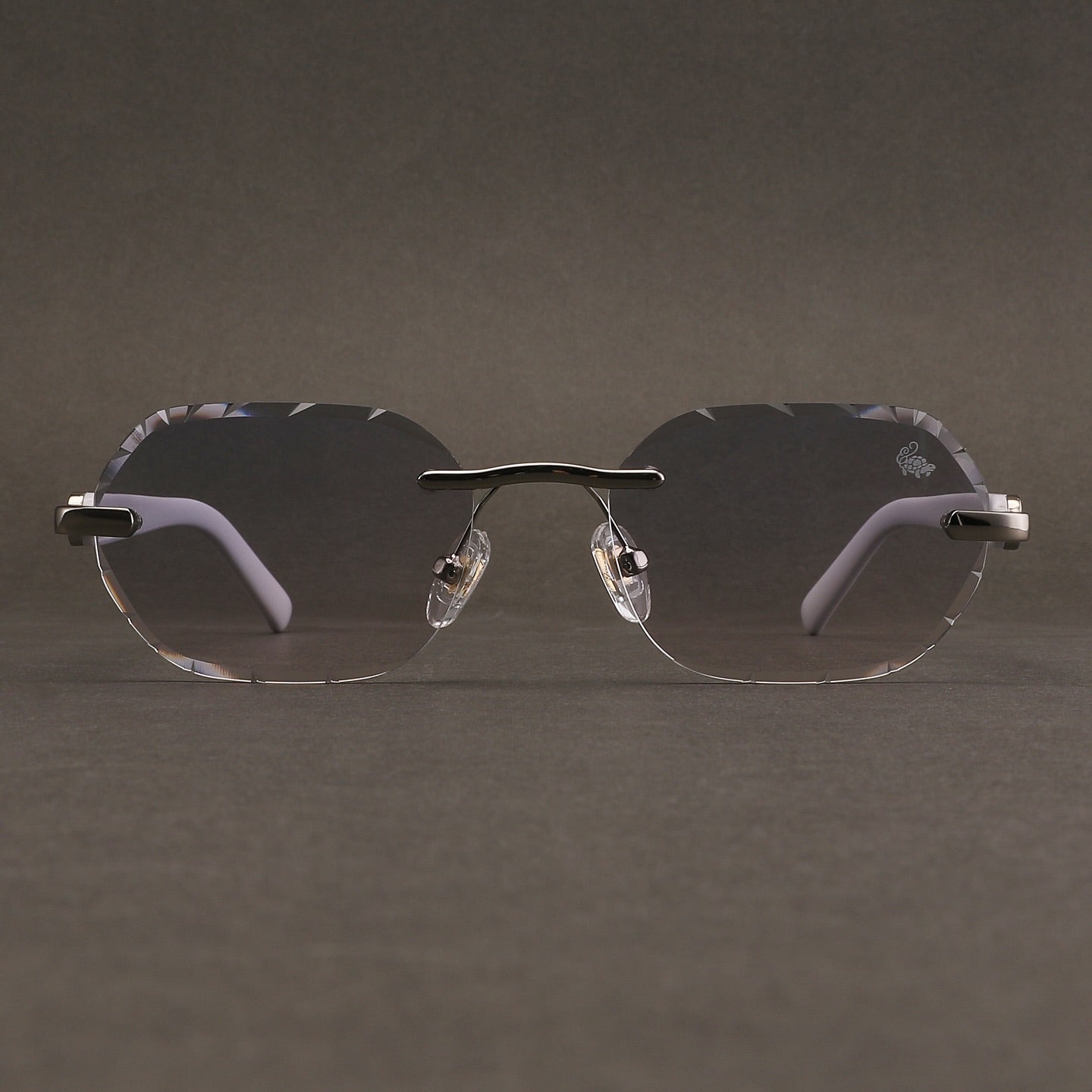 Willow Rimless — Ice Silver | White | Diamond-Cut Lenses
