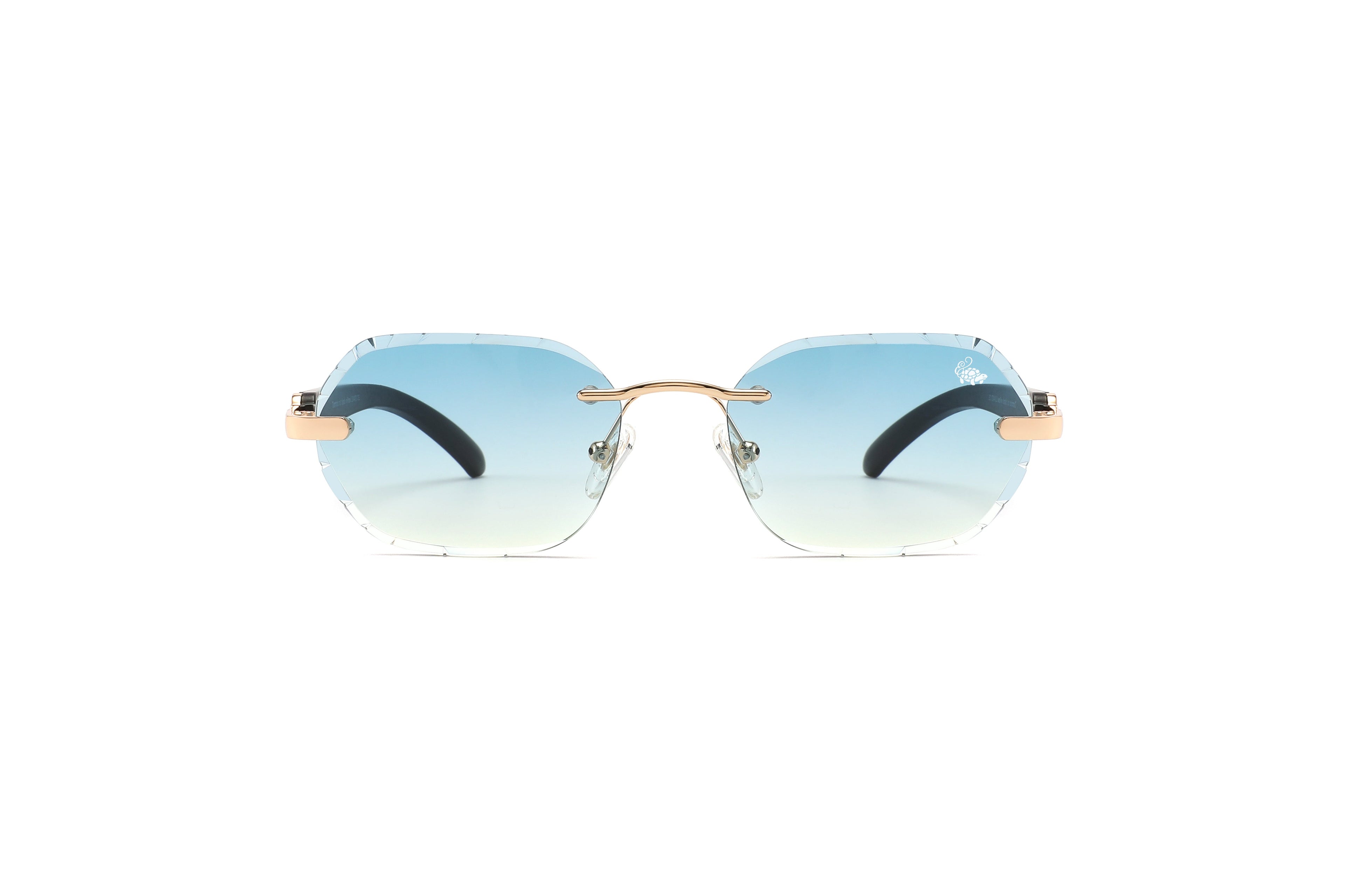 Willow Rimless — Sunset | Black | Diamond-Cut Lenses