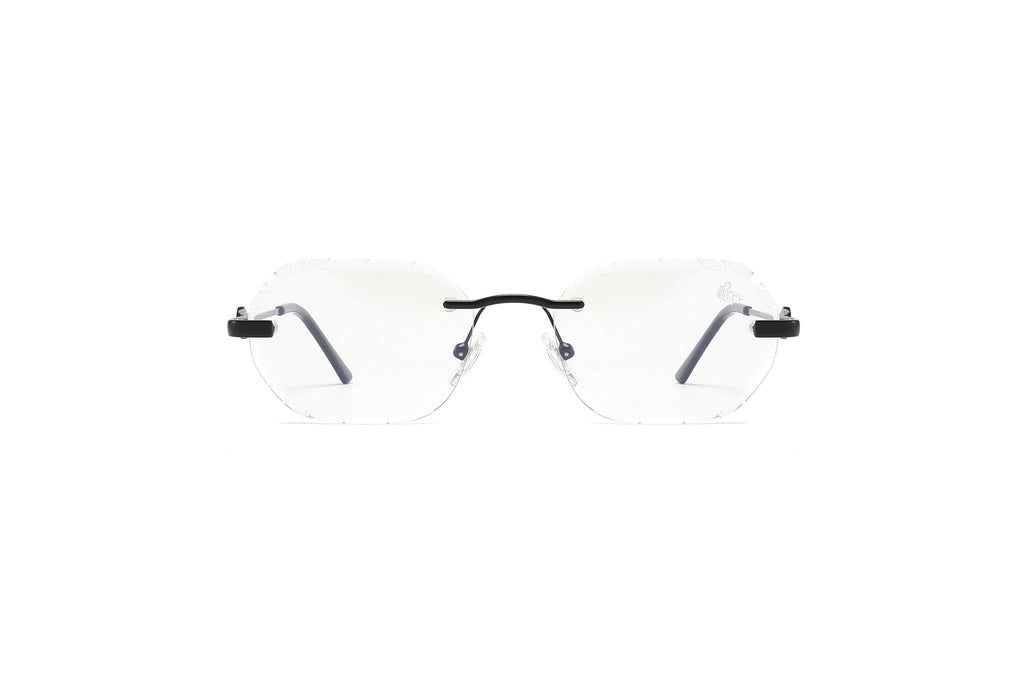 Willow Rimless — Anti Blue | Stealth | Diamond-Cut Lenses