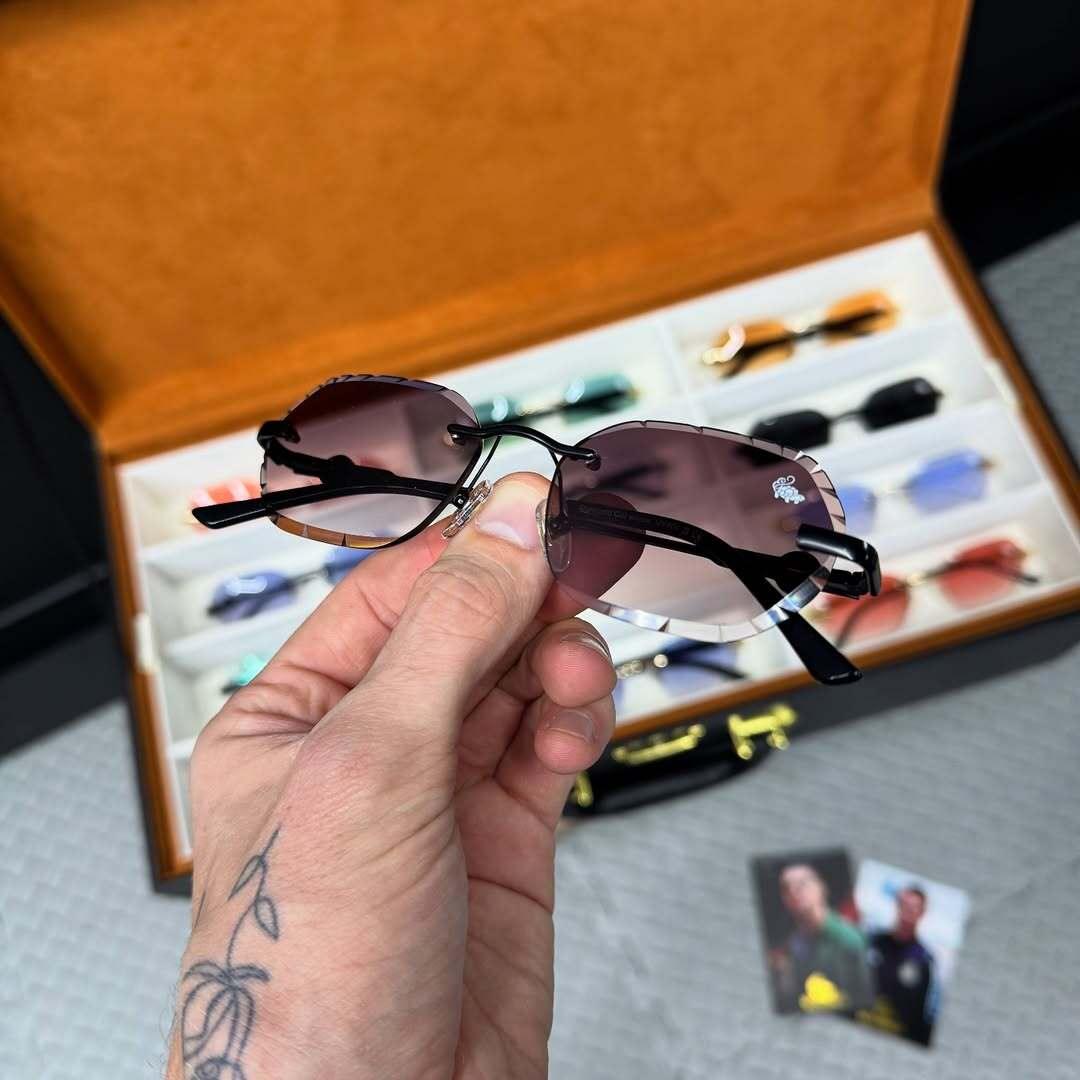 Willow Rimless — Smoke | Black | Diamond-Cut Lenses - Belvoi&co Morocco