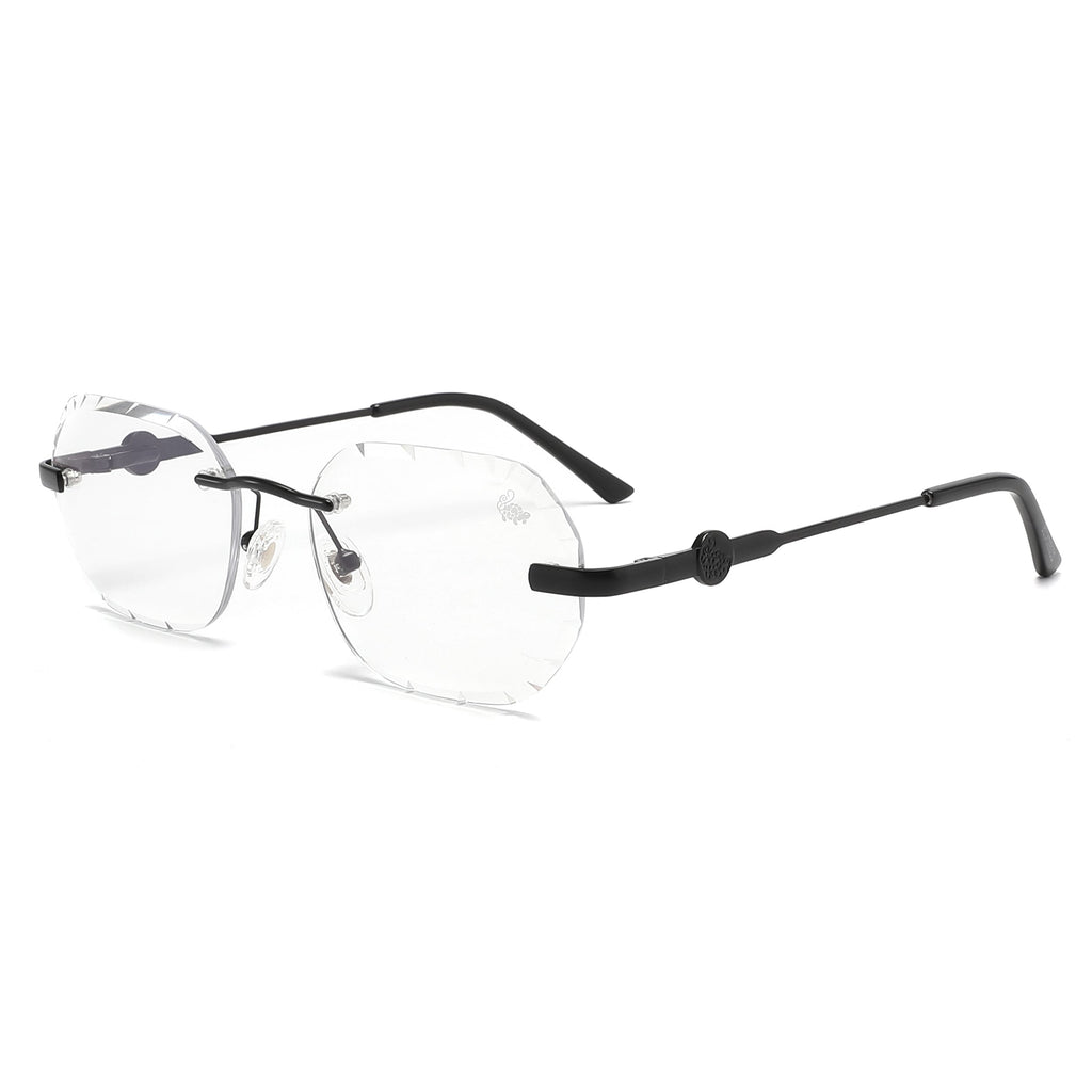 Willow Rimless — Anti Blue | Stealth | Diamond-Cut Lenses