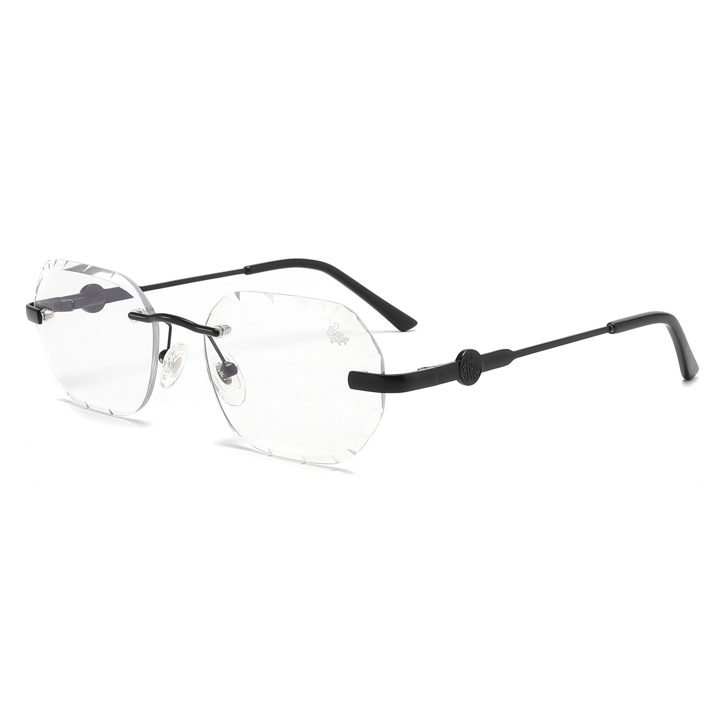 Willow Rimless — Anti Blue | Stealth | Diamond-Cut Lenses