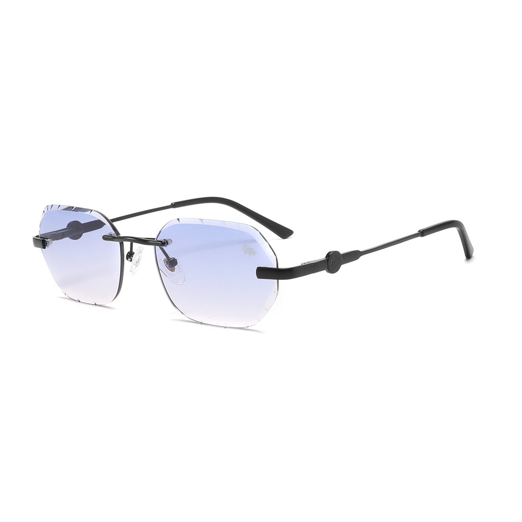 Willow Rimless — Blue | Stealth | Diamond-Cut Lenses