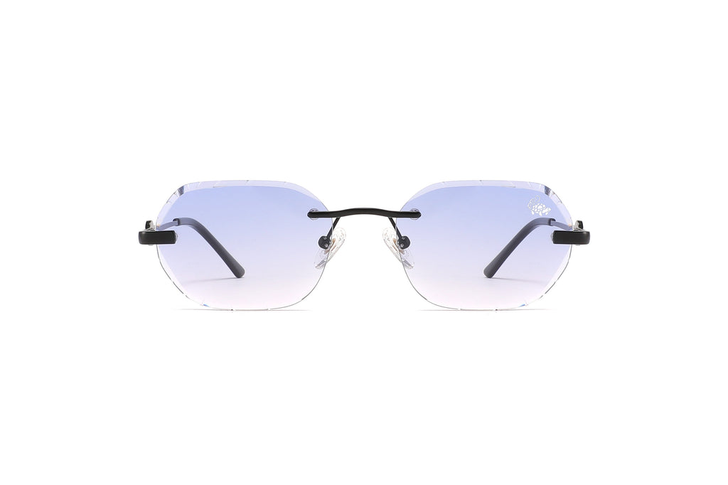 Willow Rimless — Blue | Stealth | Diamond-Cut Lenses