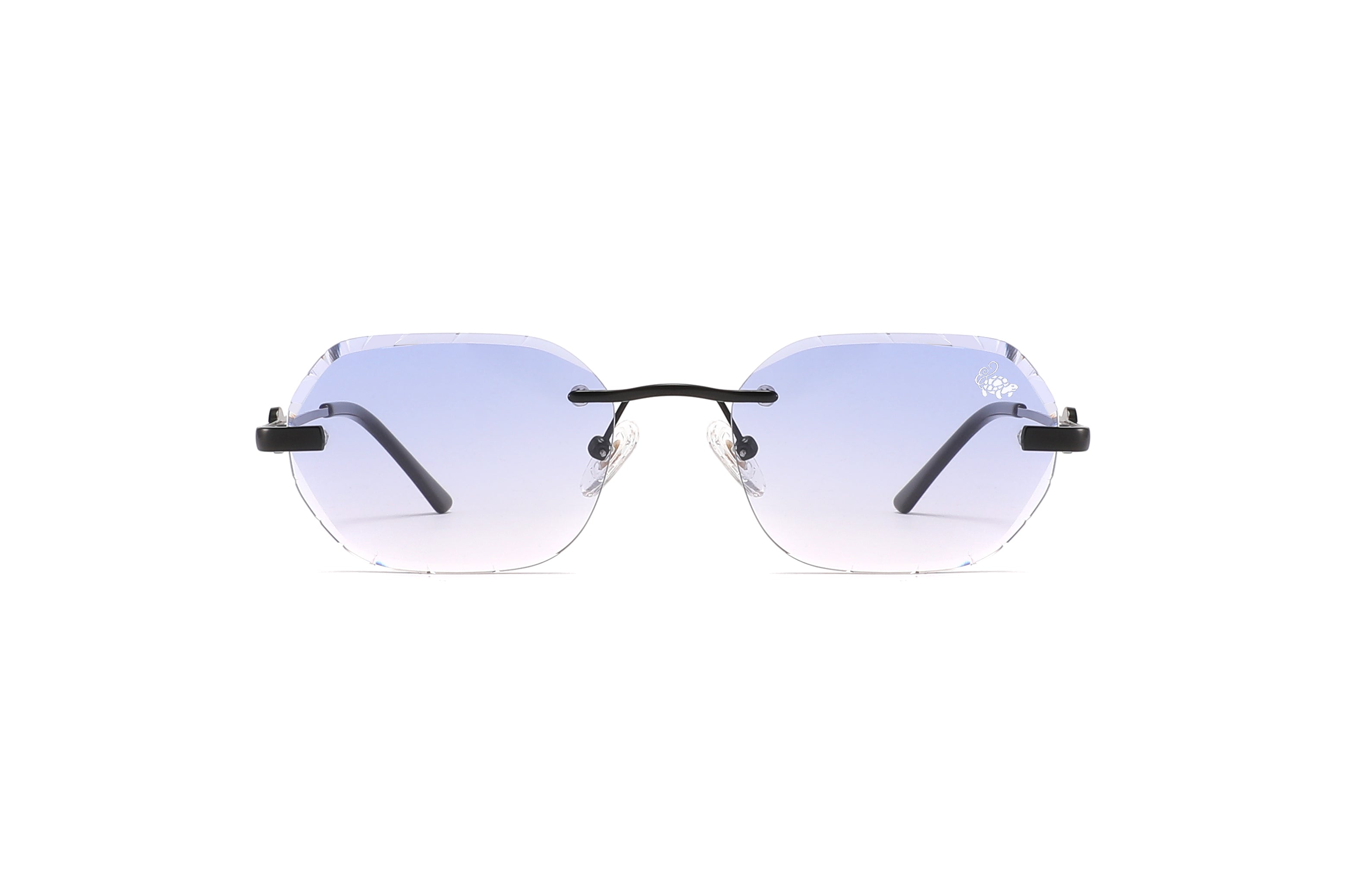 Willow Rimless — Blue | Stealth | Diamond-Cut Lenses