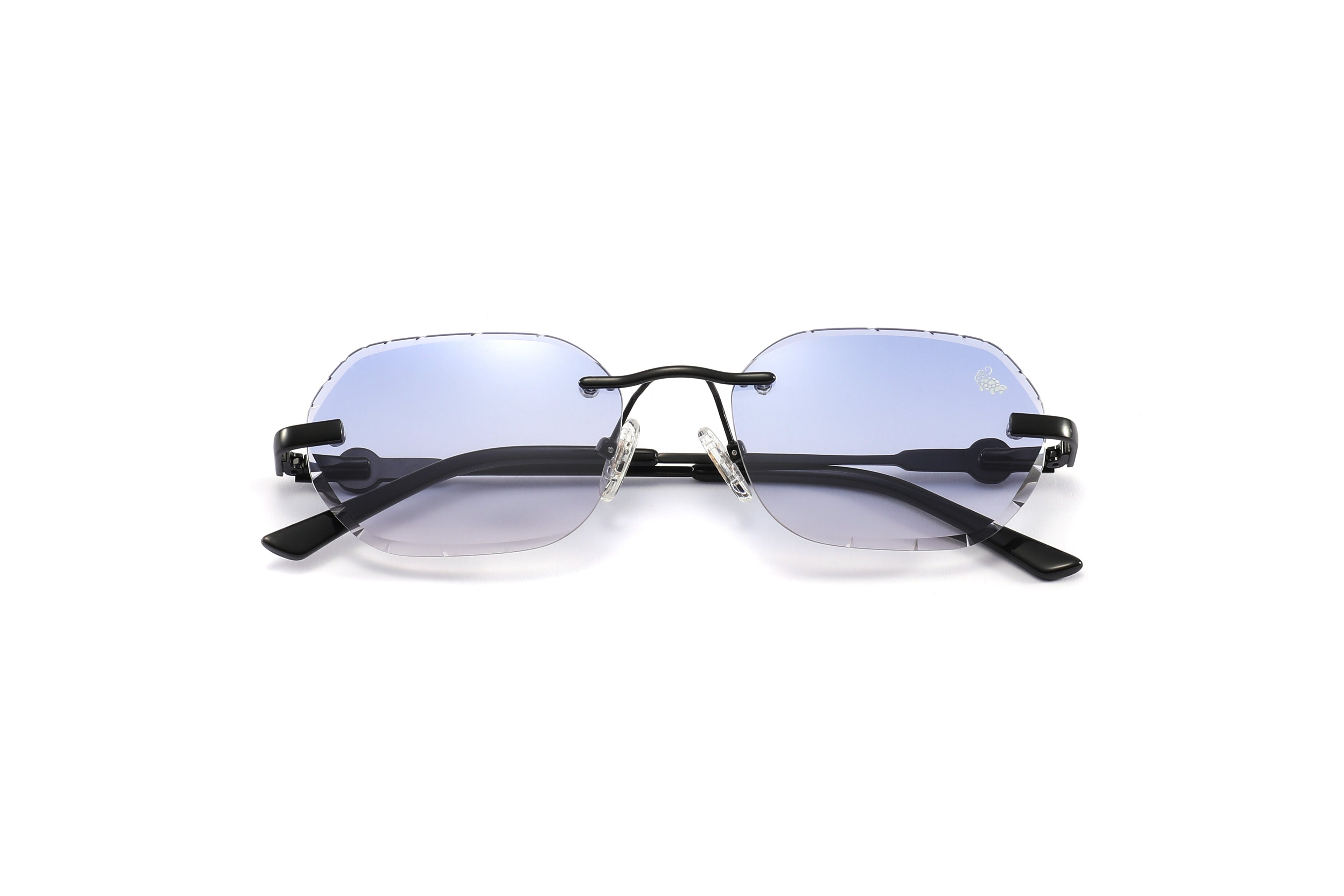 Willow Rimless — Blue | Stealth | Diamond-Cut Lenses