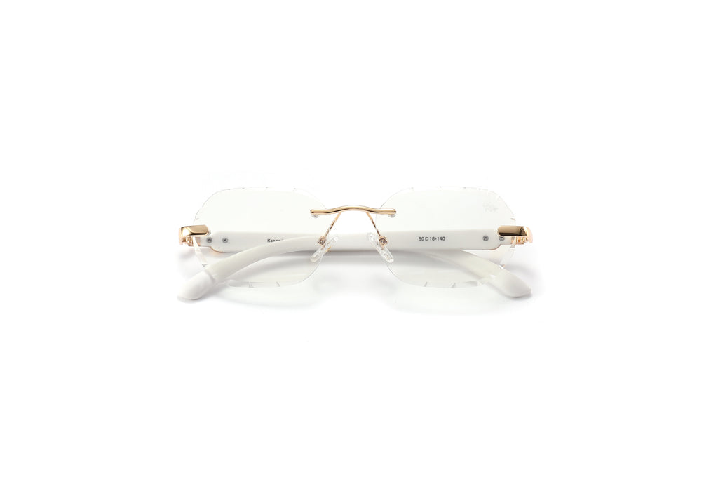 Willow Rimless — Anti Blue | White | Diamond-Cut Lenses
