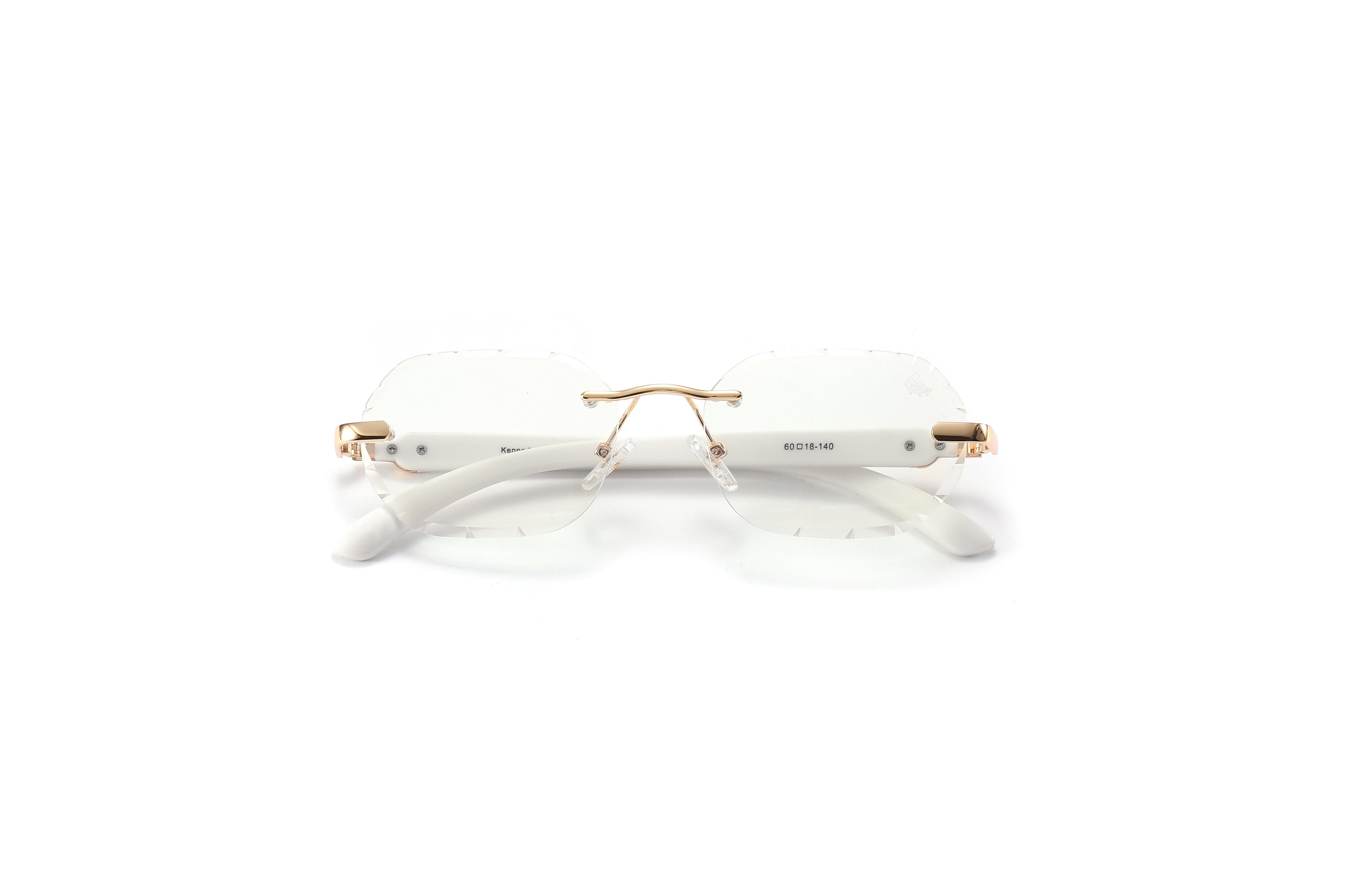 Willow Rimless — Anti Blue | White | Diamond-Cut Lenses