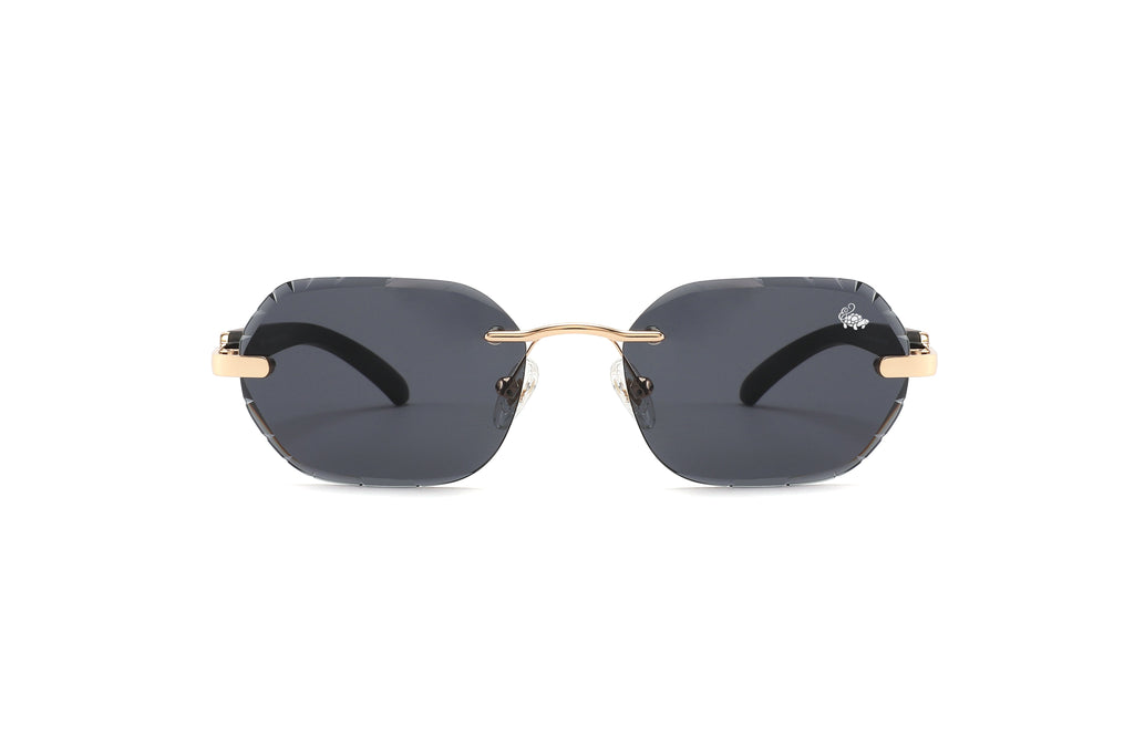 Willow Rimless — Black | Black | Diamond-Cut Lenses