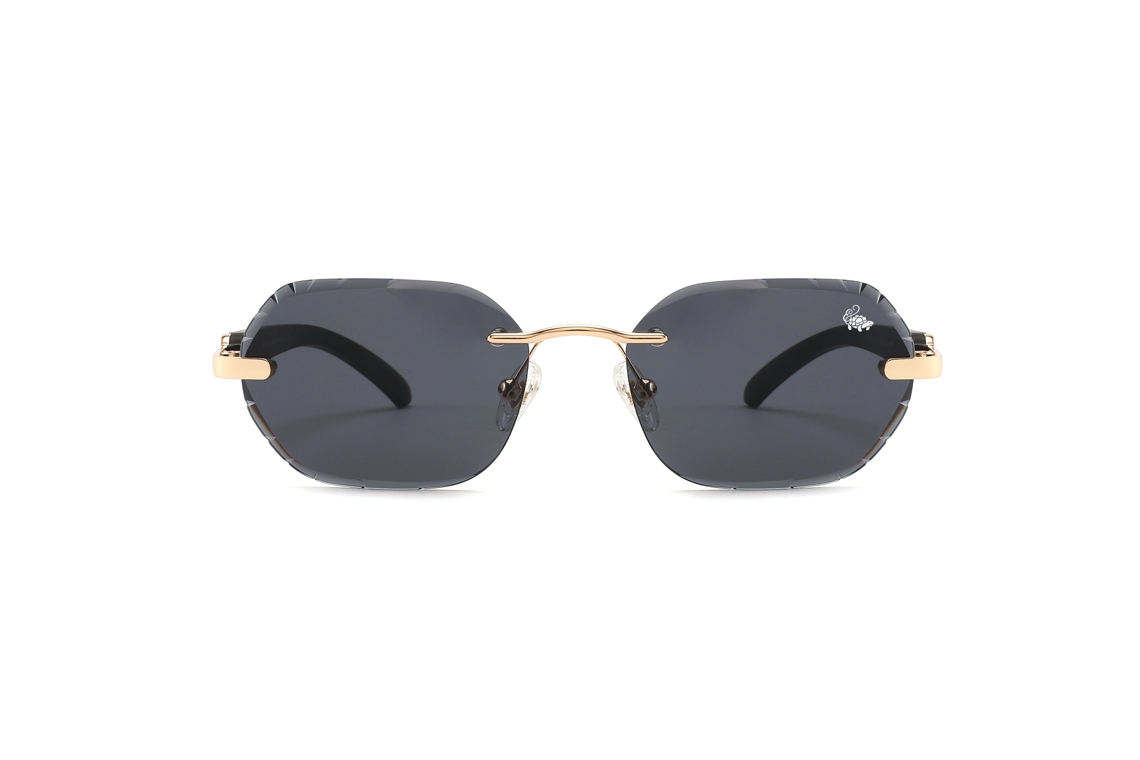 Willow Rimless — Black | Black | Diamond-Cut Lenses