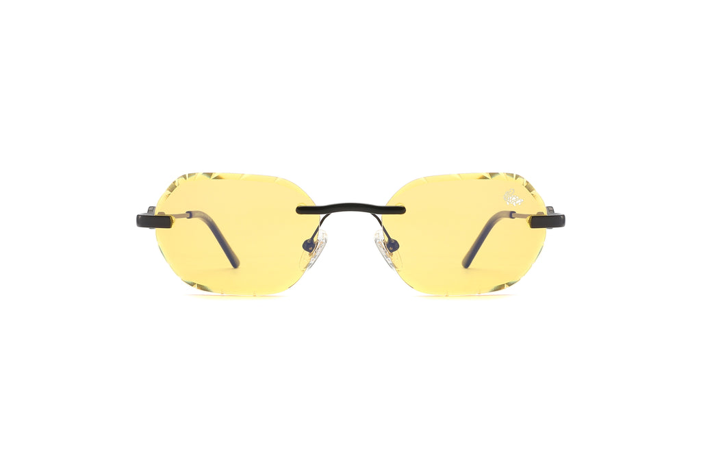 Willow Rimless — Yellow | Stealth | Diamond-Cut Lenses