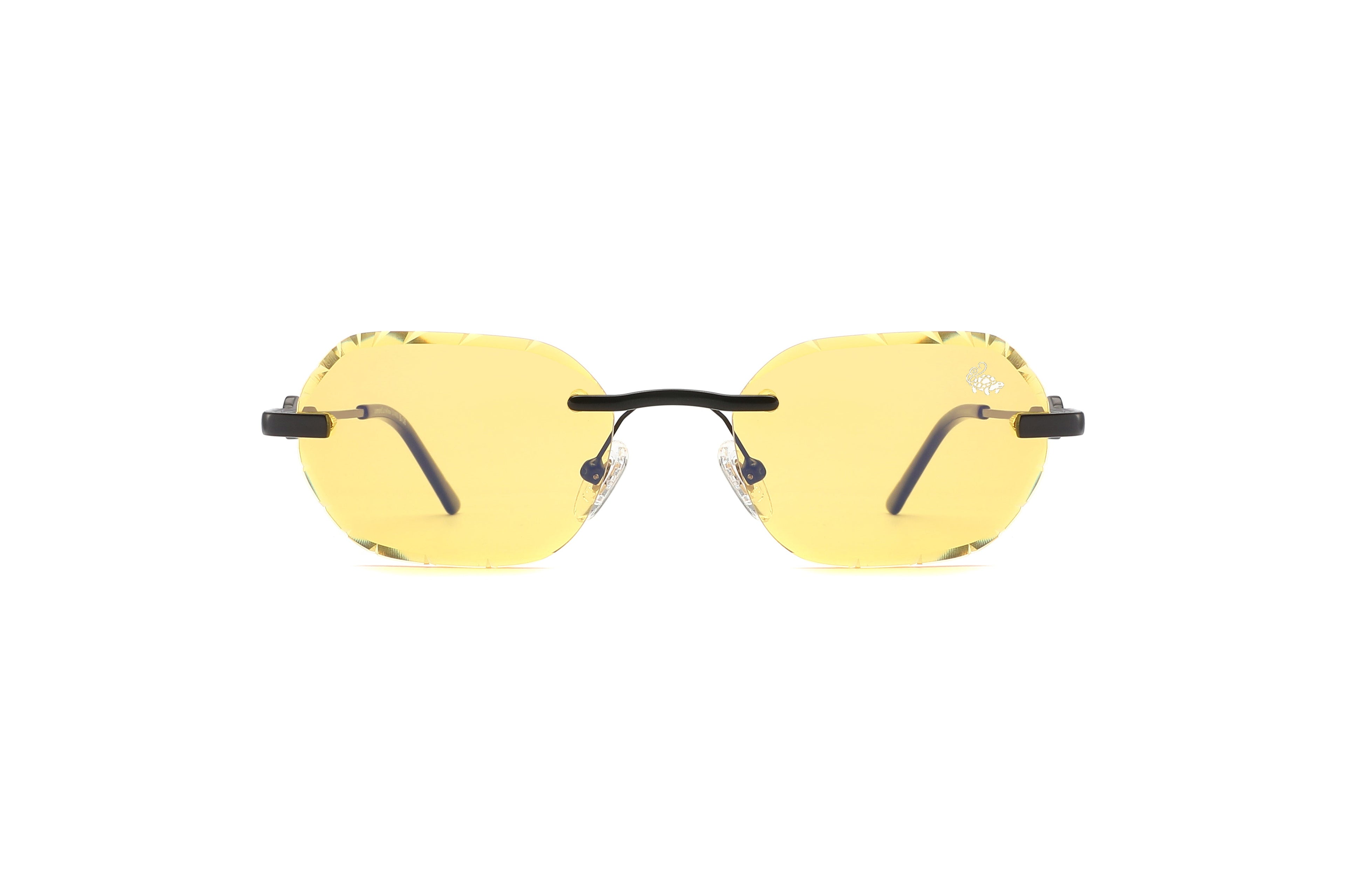 Willow Rimless — Yellow | Stealth | Diamond-Cut Lenses