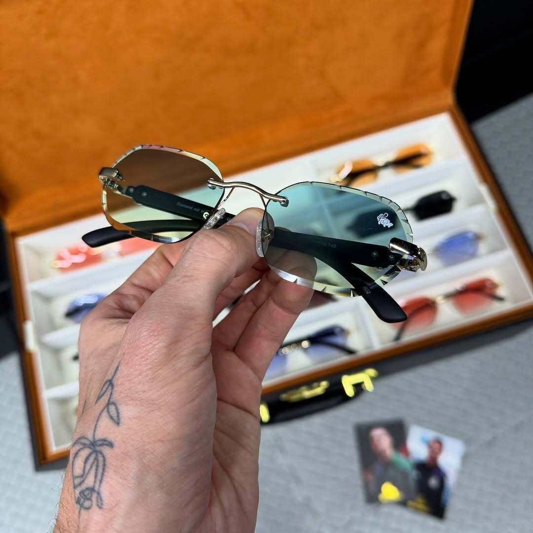 Willow Rimless — Sunset | Black | Diamond-Cut Lenses - Belvoi&co Morocco