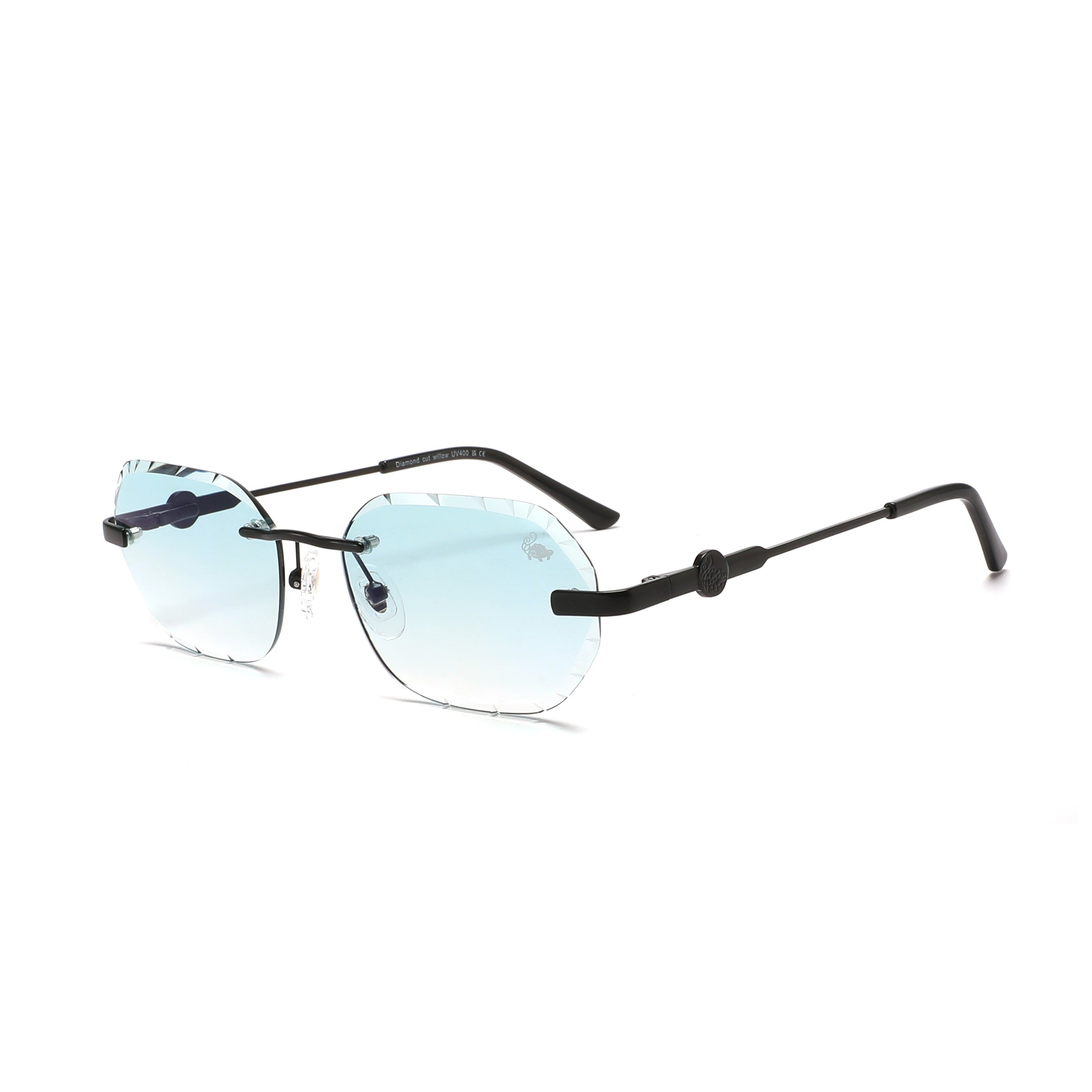 Willow Rimless — Tiffany Blue | Diamond-Cut Lenses